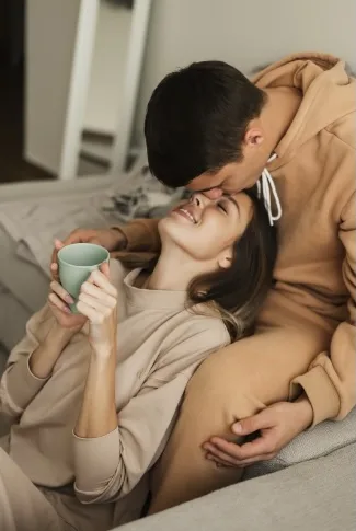Couple working through relationship challenges together